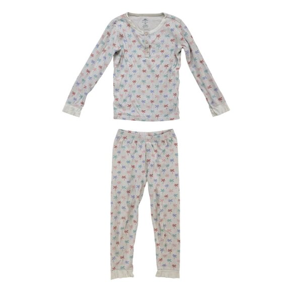 Faherty x Roller Rabbit Mini Palms Pajamas Girls Multicolor 2 Pc Set Sz 10 Years - Picture 1 of 11